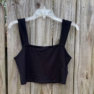 Amuse Society Black Crop Top